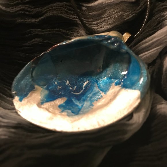 Seashell Boho rare Unique Vintage Rare One of a Kind Handmade Necklace - Picture 7 of 16